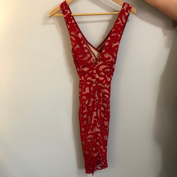 Red Lace Dress - Picture 2 of 2